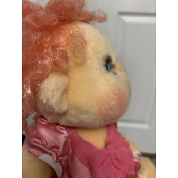 VTG. Kenner 1985 HUGGA BUNCH 17" HUGGINS Doll Curly Pink Hair Blue Eyes Plush - Picture 8 of 11